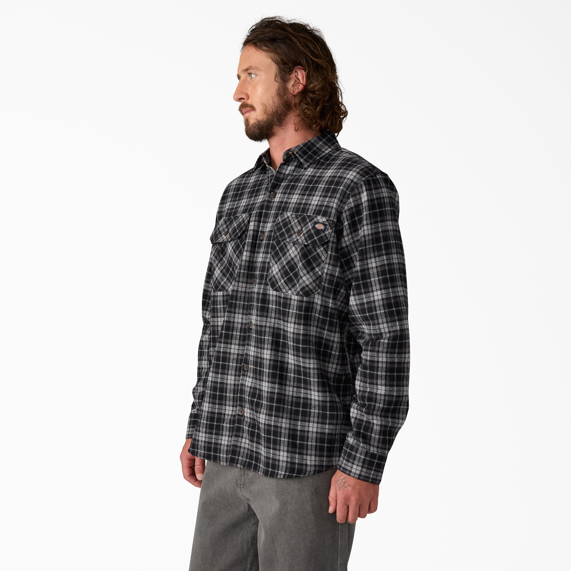 Long Sleeve Flannel Work Shirt-Men|Dickies