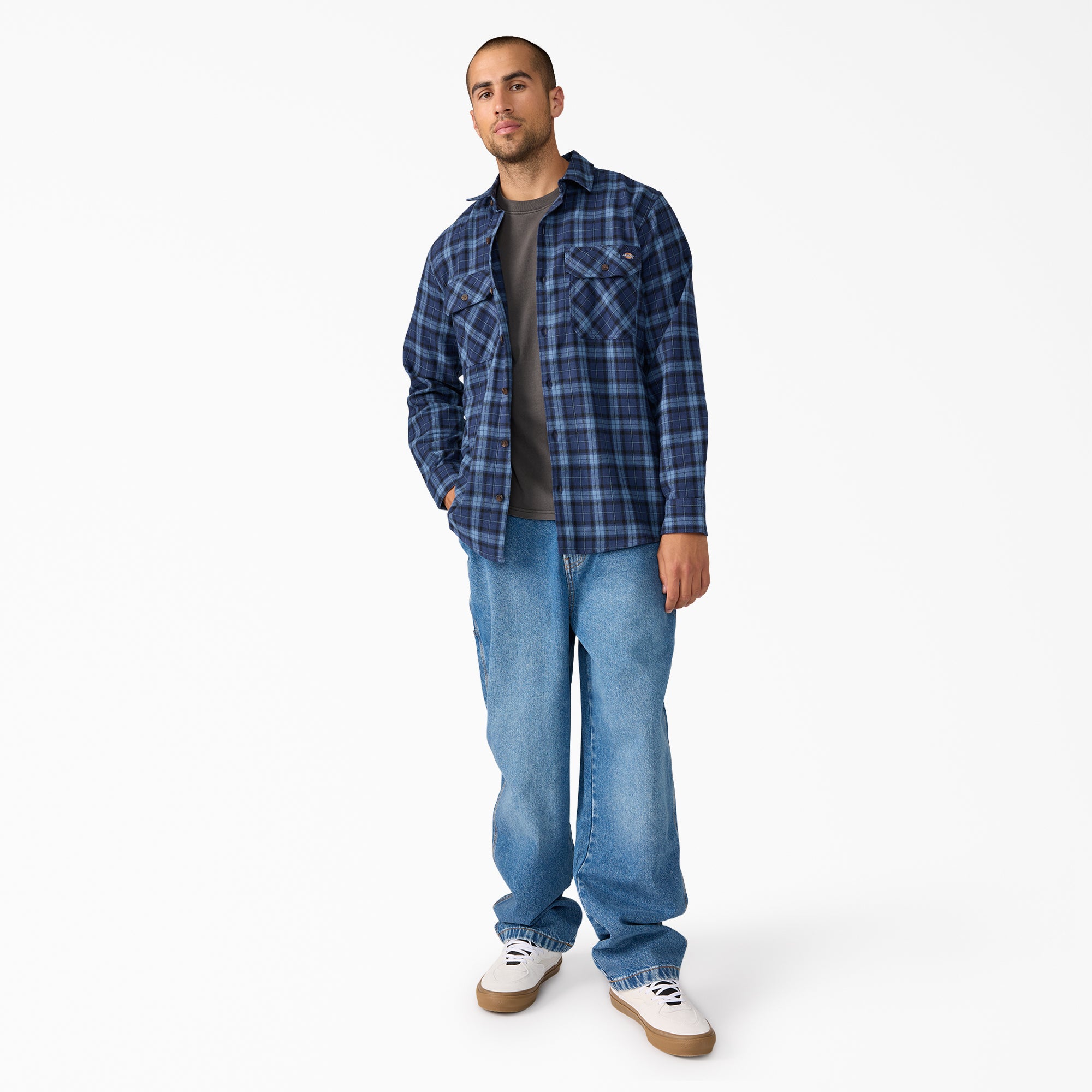 Long Sleeve Flannel Work Shirt-Men|Sale|Dickies