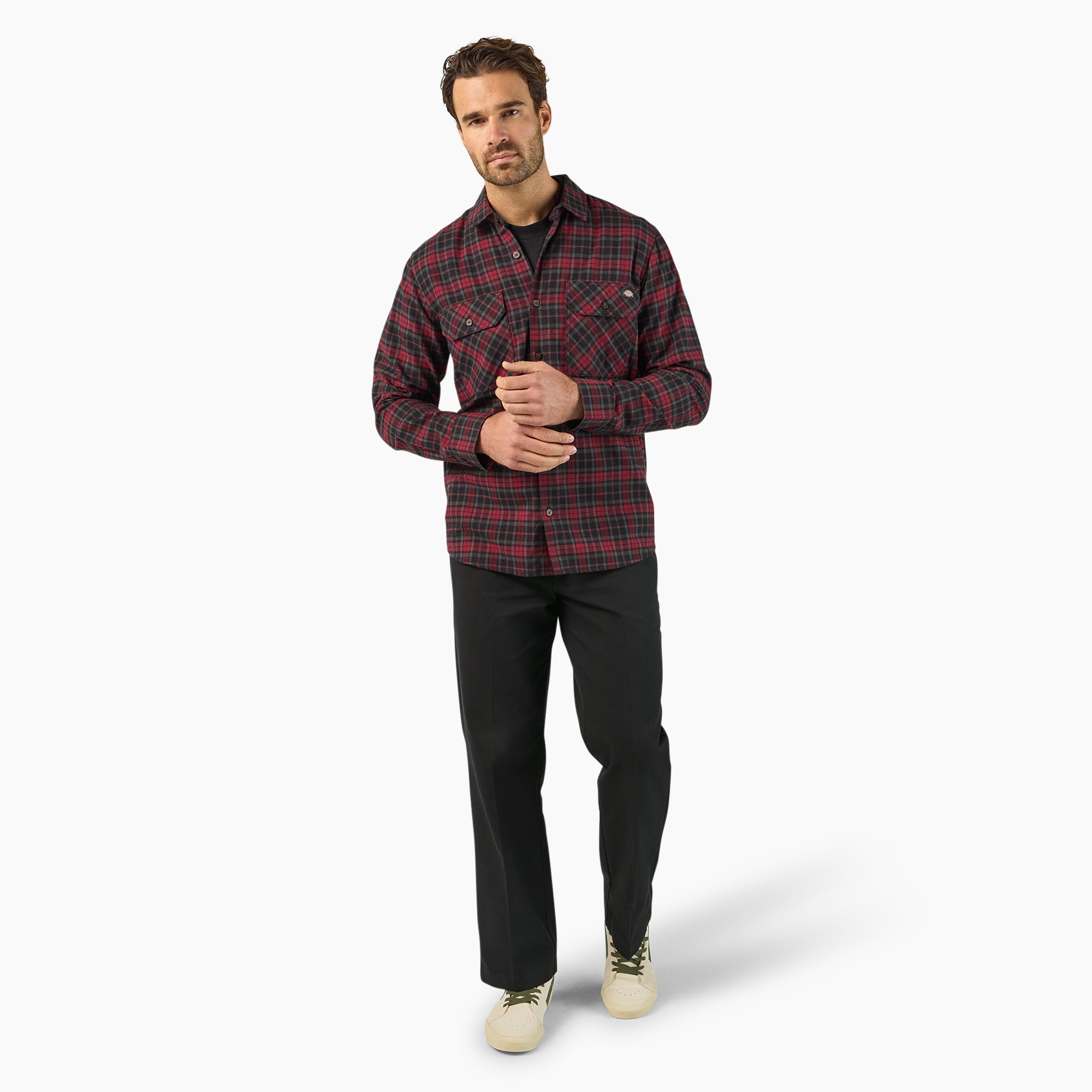 Long Sleeve Flannel Work Shirt-Men|Sale|Dickies