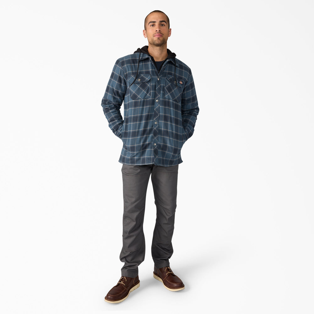 Water Repellent Flannel Hooded Shirt Jacket-Men|Dickies
