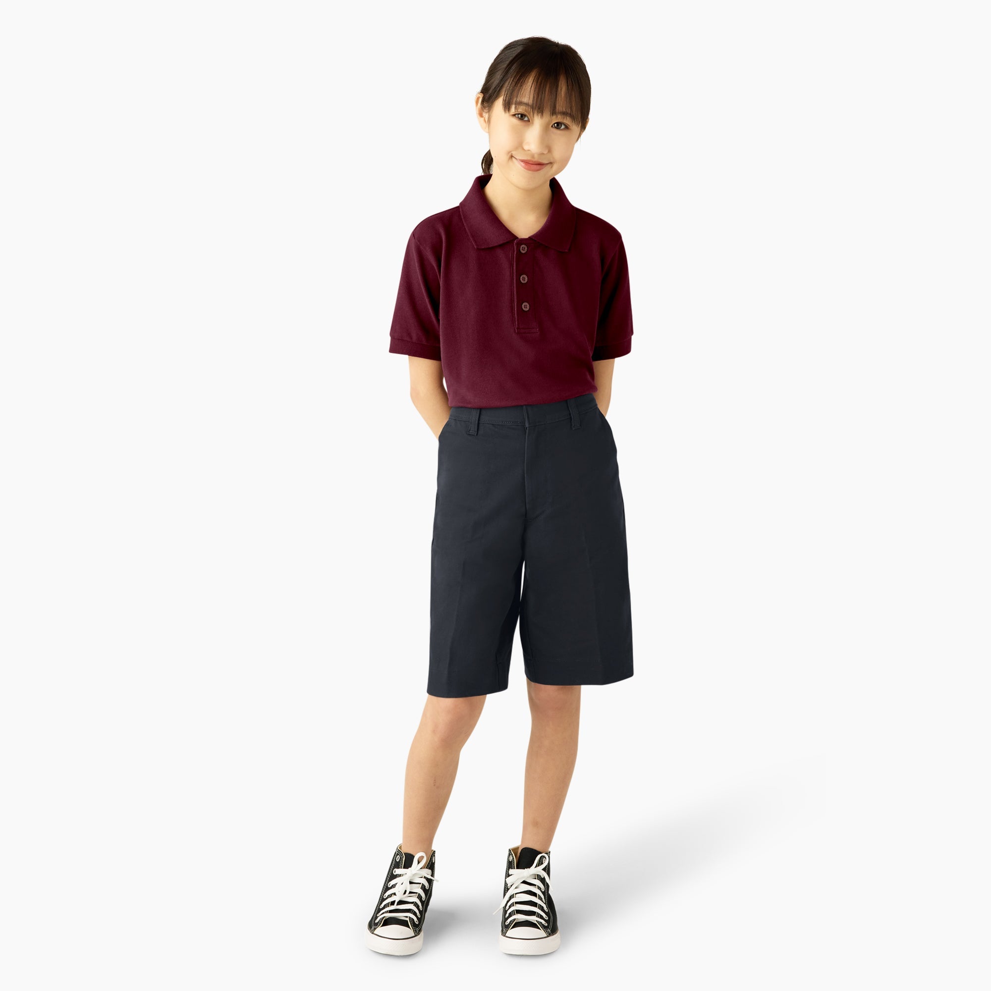 Girls' Classic Fit Bermuda Shorts, 4-20-Kids|Dickies