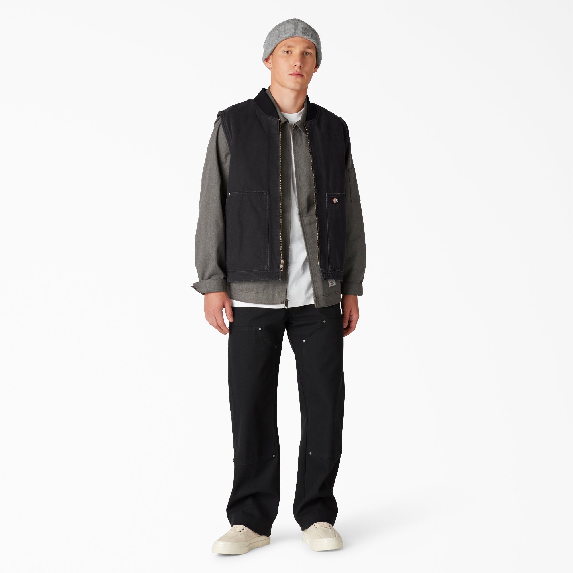 Stonewashed Duck High Pile Fleece Lined Vest-Men|Dickies
