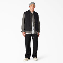 Stonewashed Duck High Pile Fleece Lined Vest-Men|Dickies