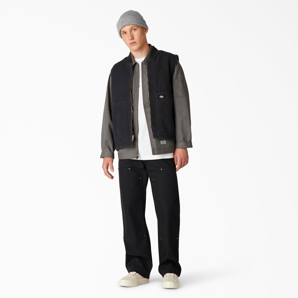 Stonewashed Duck High Pile Fleece Lined Vest-Men|Dickies