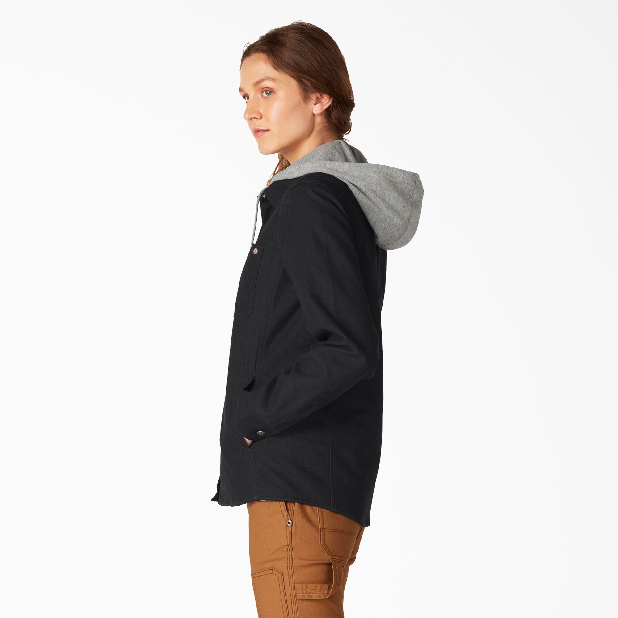 Women's Duck Hooded Shirt Jacket-Women|Dickies