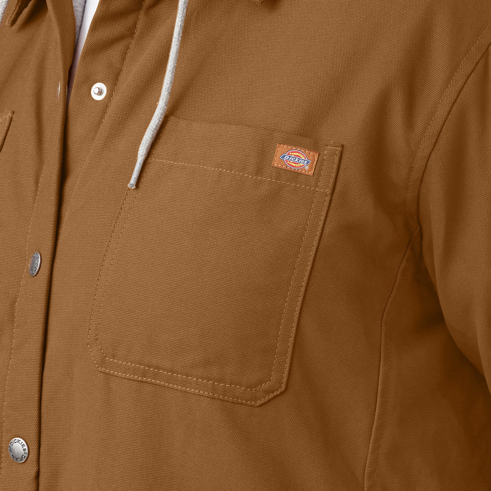 Women's Plus Duck Hooded Shirt Jacket-Women|Dickies