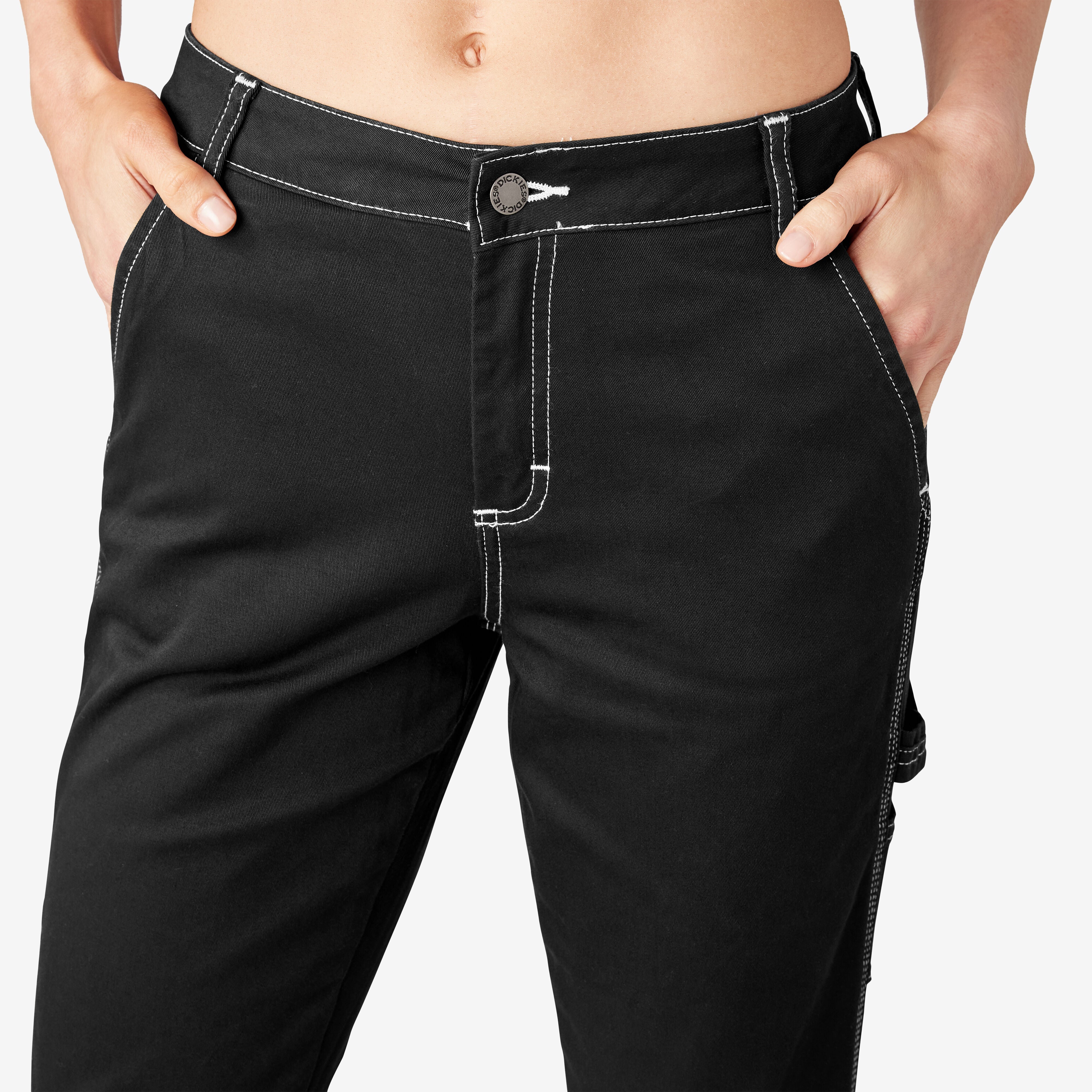 Women's Slim Straight Fit Roll Hem Carpenter Pants-Women|Dickies