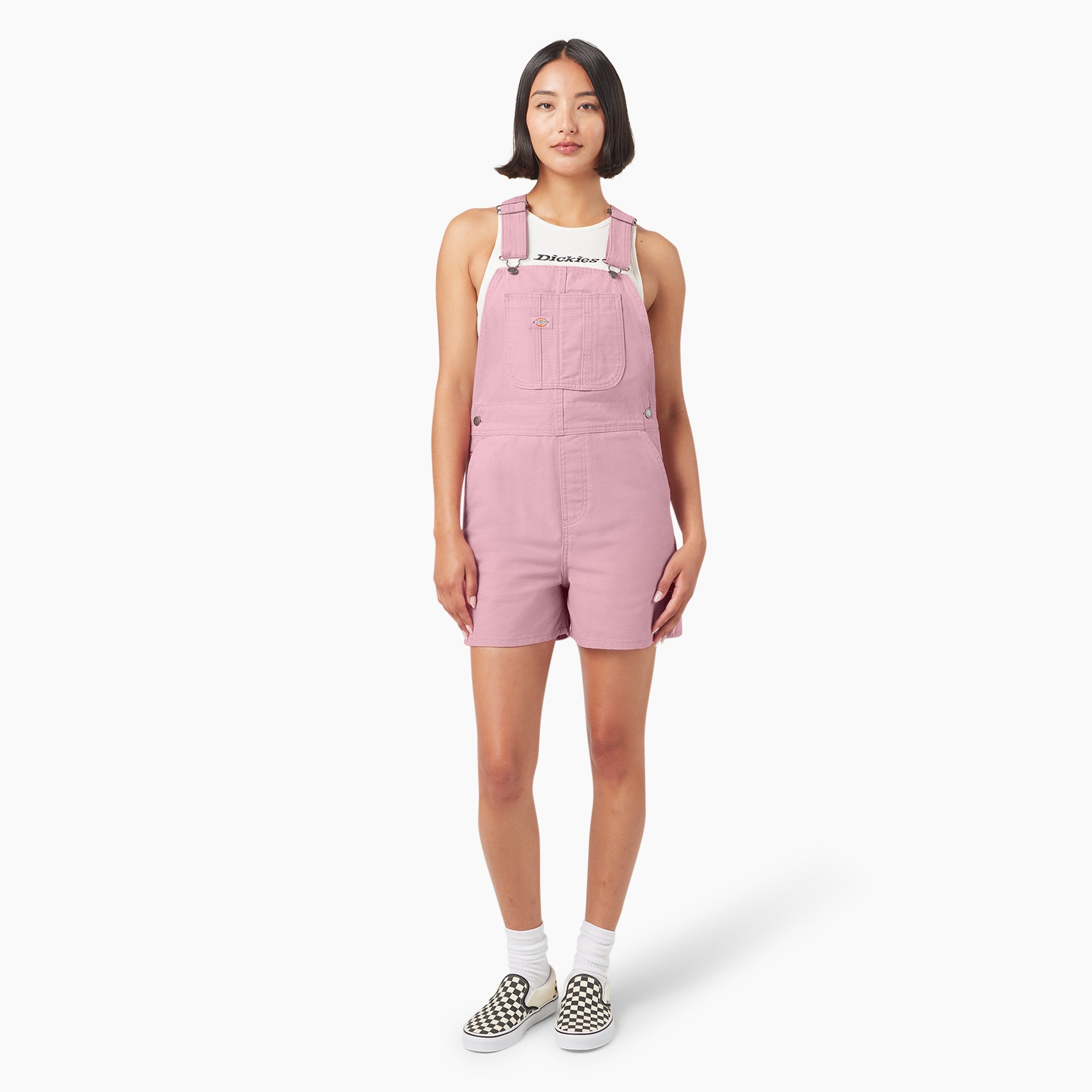 Women's Duck Canvas Bib Shortalls, 4"-Sale|Dickies