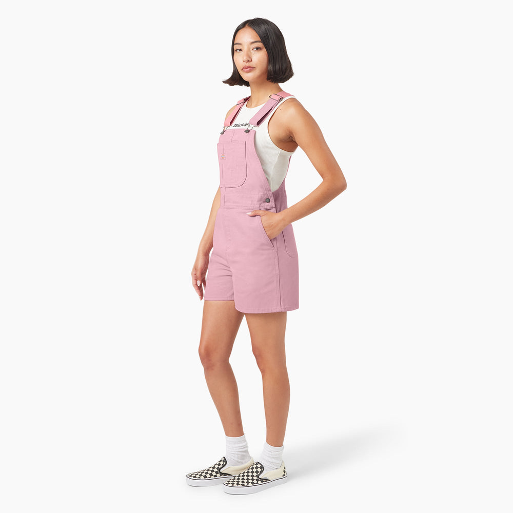 Women's Duck Canvas Bib Shortalls, 4"-Sale|Dickies