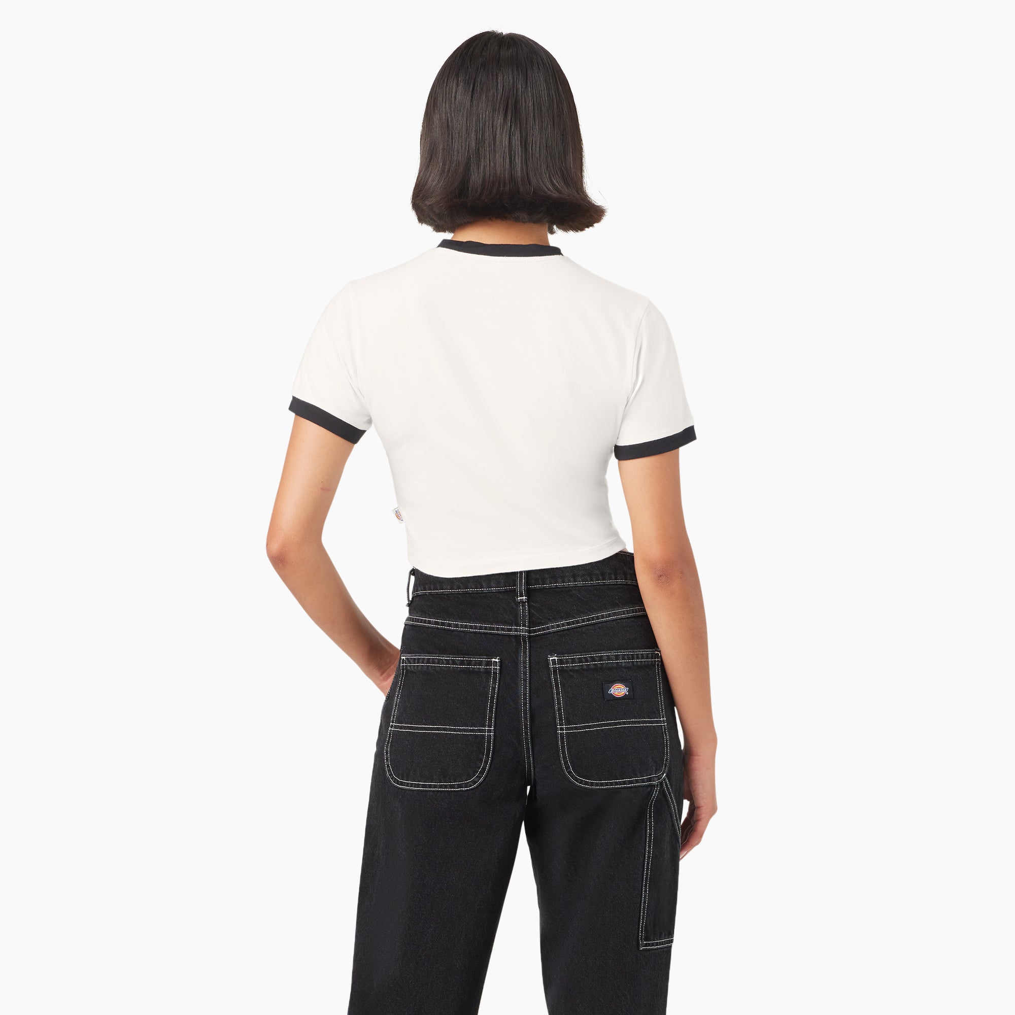 Women’s Lewistown Cropped Ringer T-Shirt-Sale|Dickies