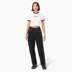 Women’s Lewistown Cropped Ringer T-Shirt-Sale|Dickies