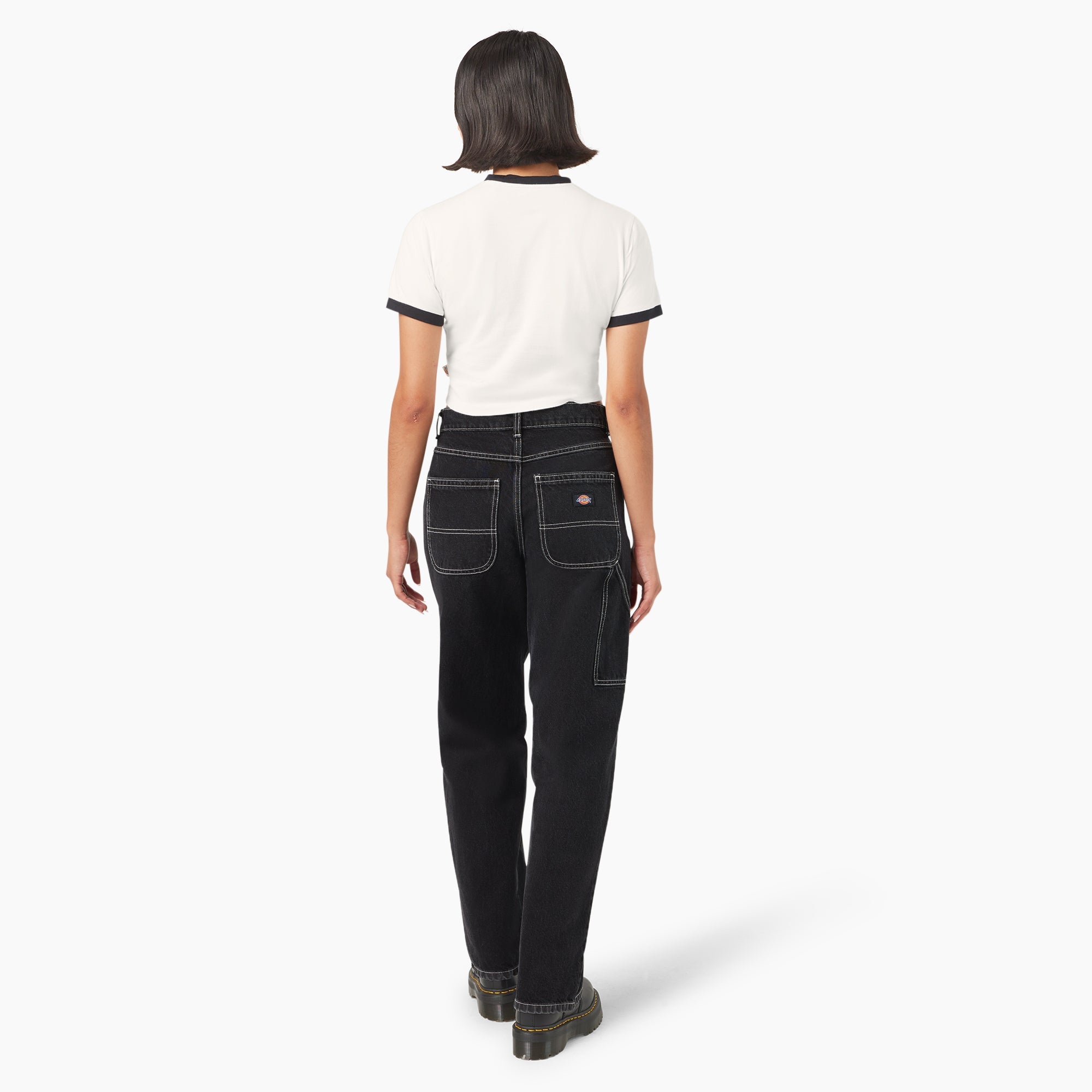 Women’s Lewistown Cropped Ringer T-Shirt-Sale|Dickies