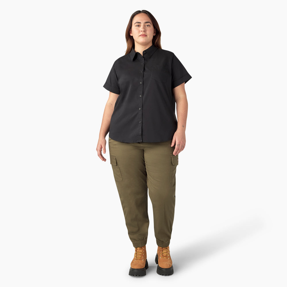Women’s Plus Button-Up Shirt-Women|Dickies