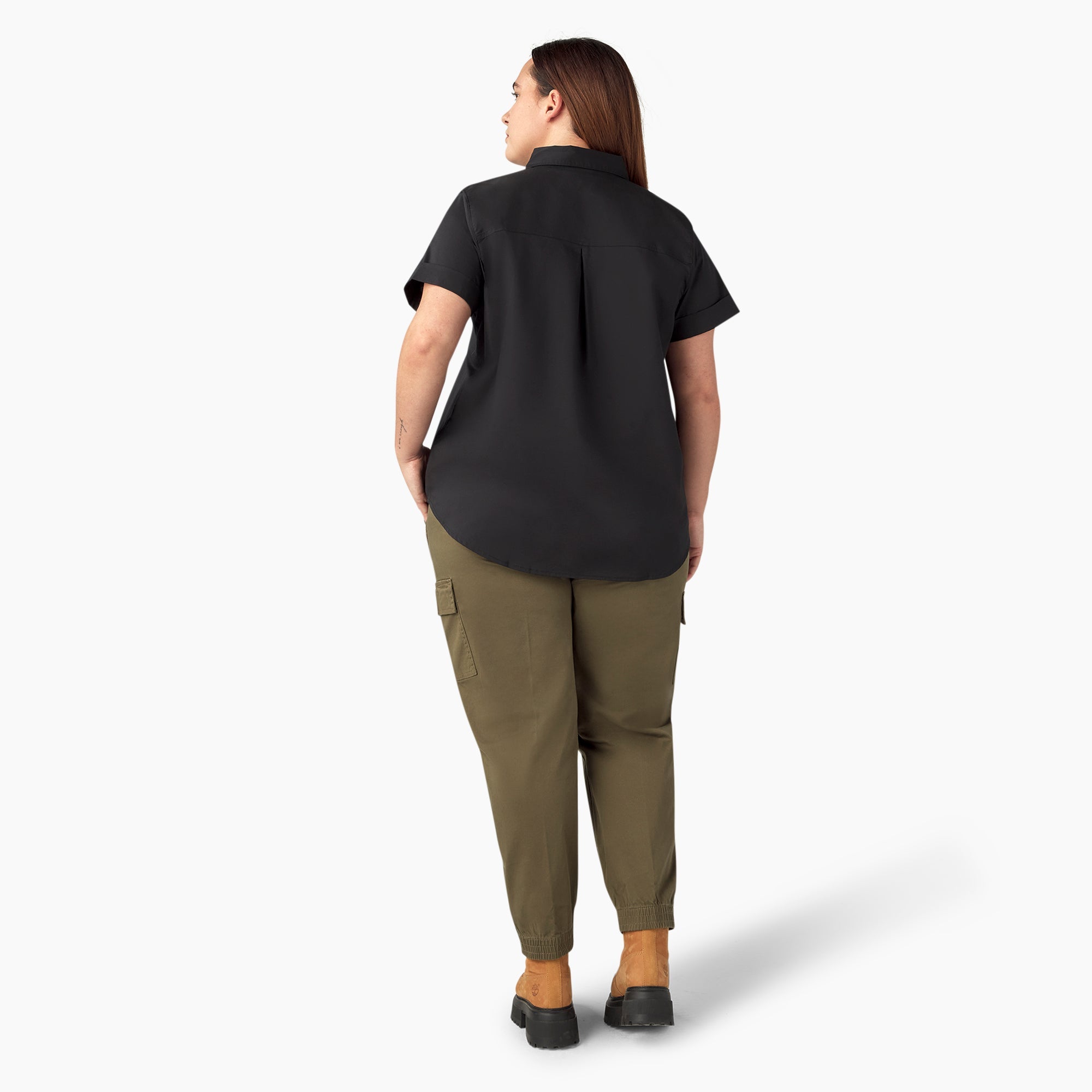 Women’s Plus Button-Up Shirt-Women|Dickies