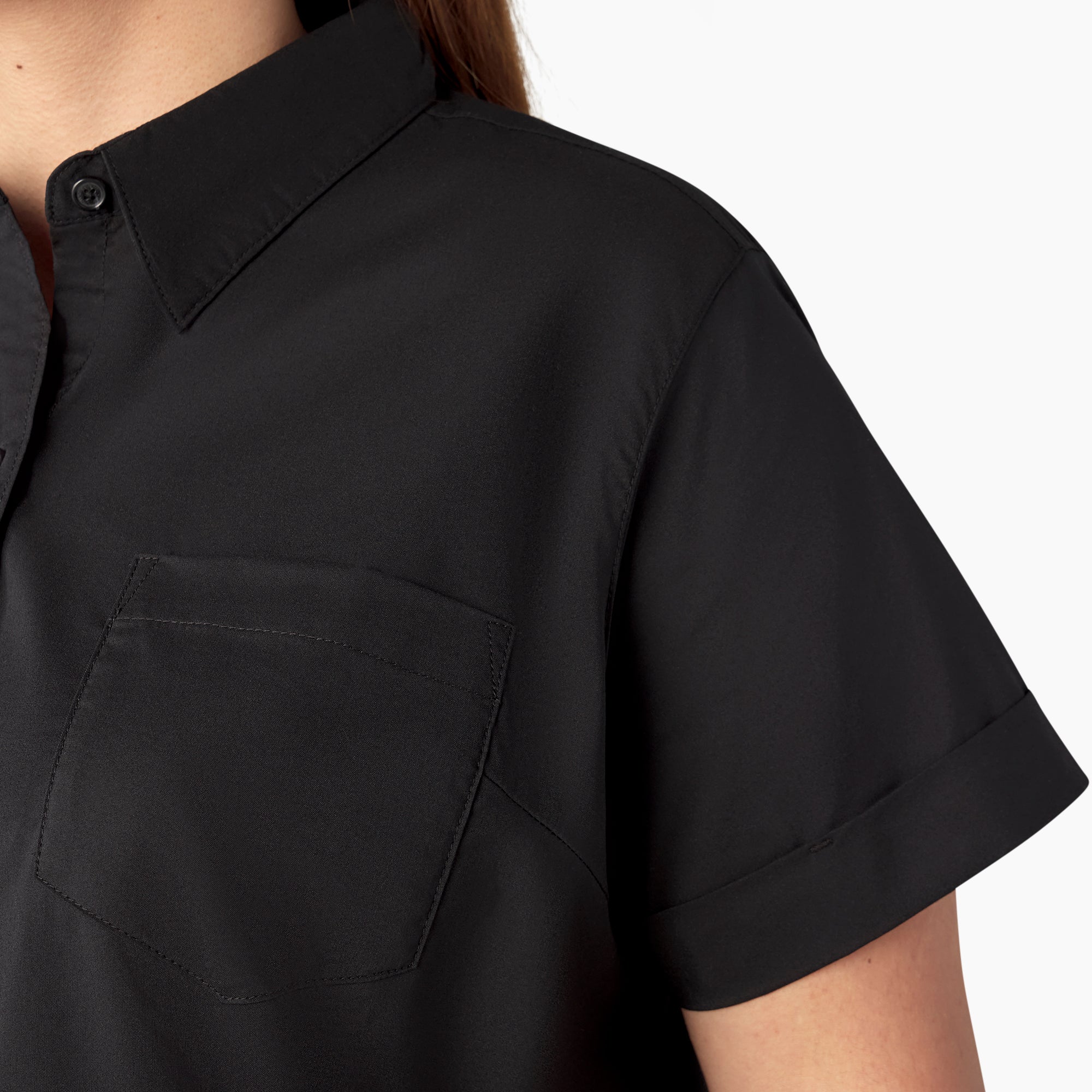 Women’s Plus Button-Up Shirt-Women|Dickies