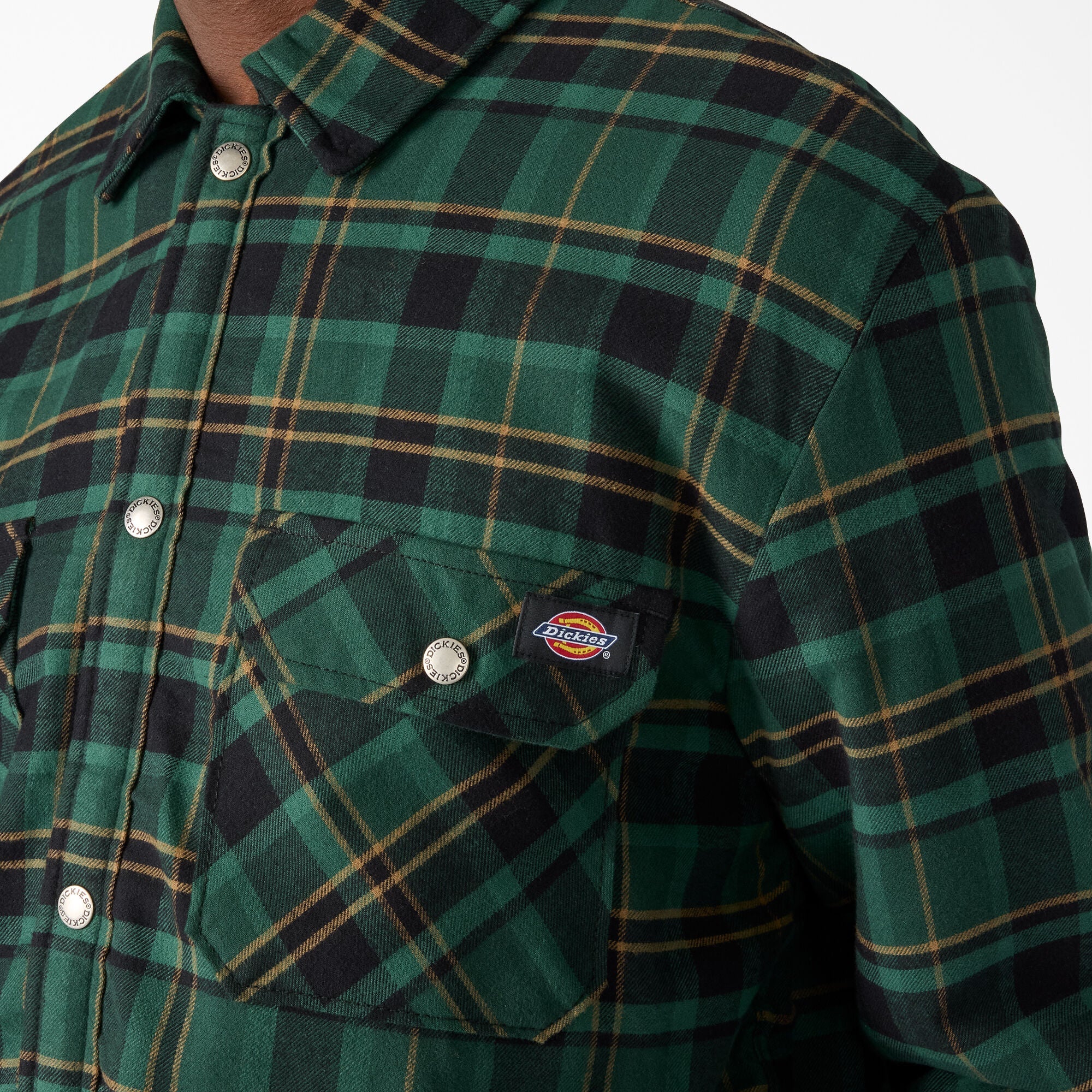 Water Repellent Fleece-Lined Flannel Shirt Jacket-Men|Sale|Dickies