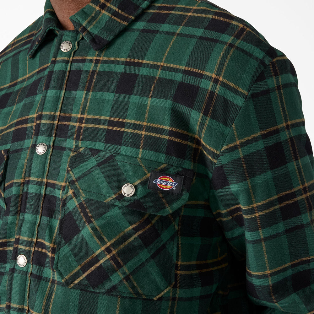 Water Repellent Fleece-Lined Flannel Shirt Jacket-Men|Sale|Dickies